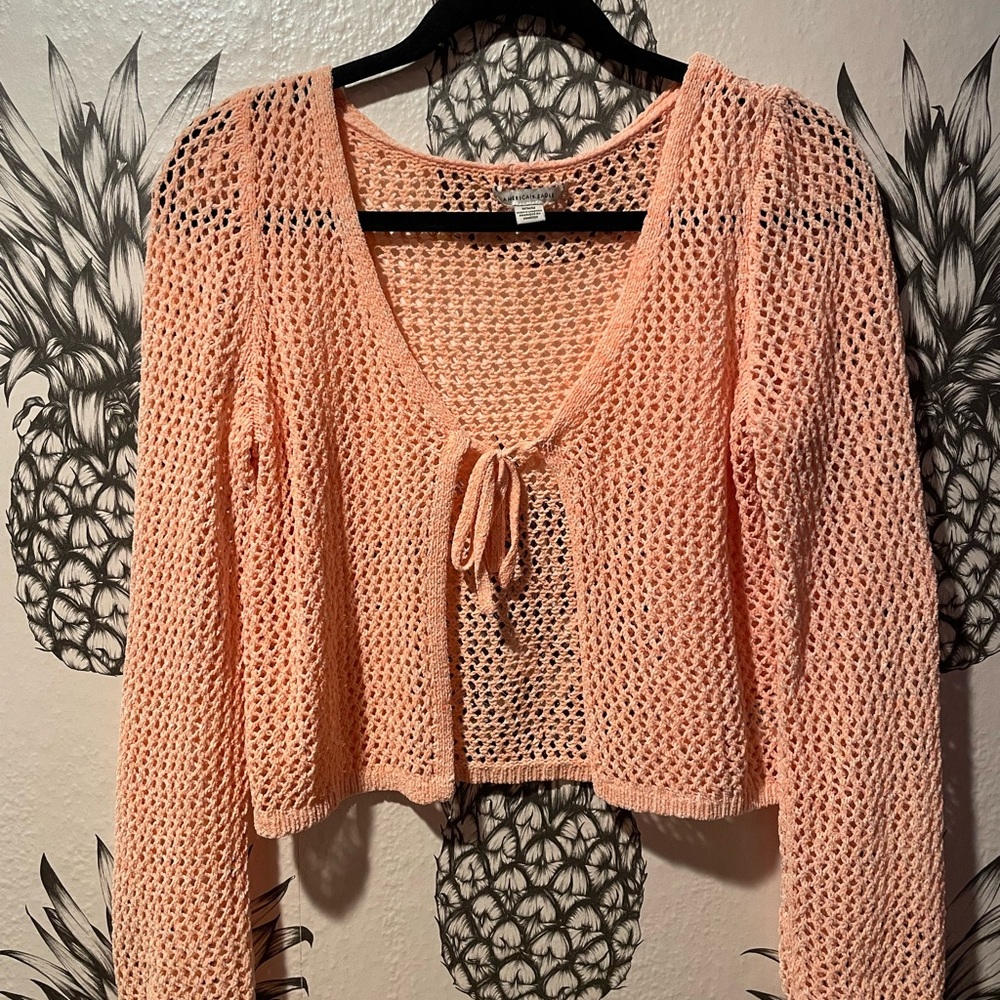 Peach Knit Women's Sweater: American Eagle